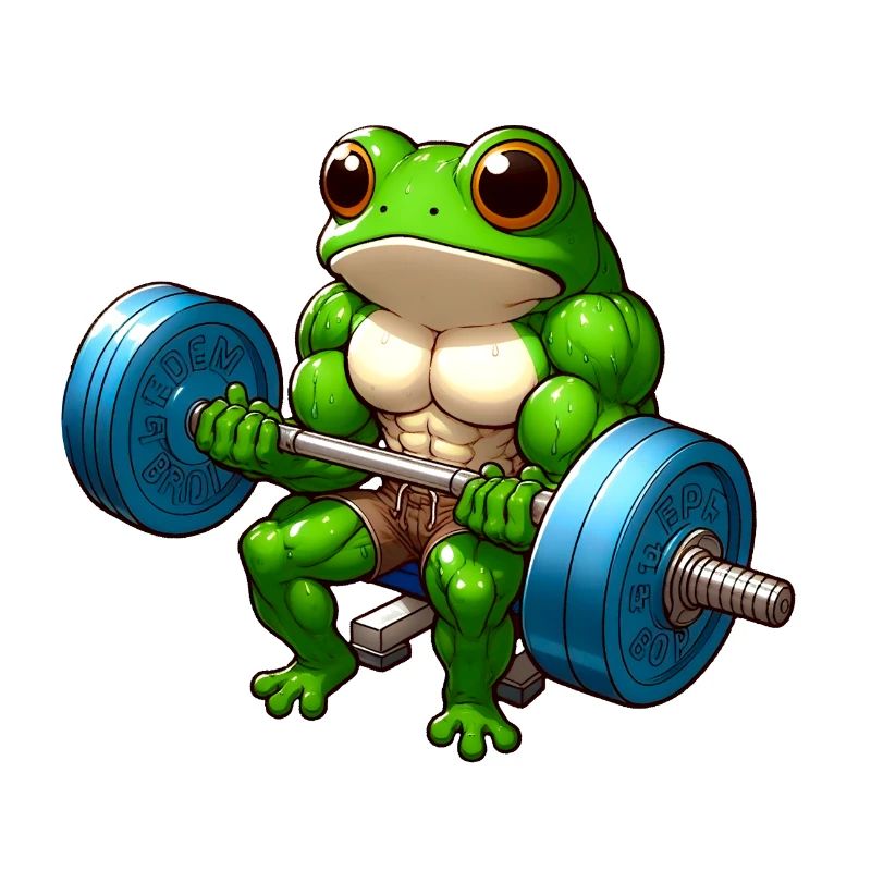 Dynamischer Sportfrosch