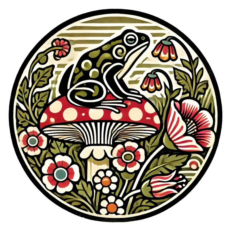 Frog and Mushroom