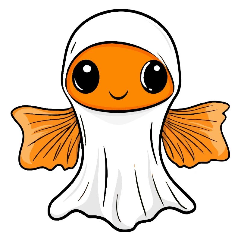 Goldfische Halloween Comic Geist