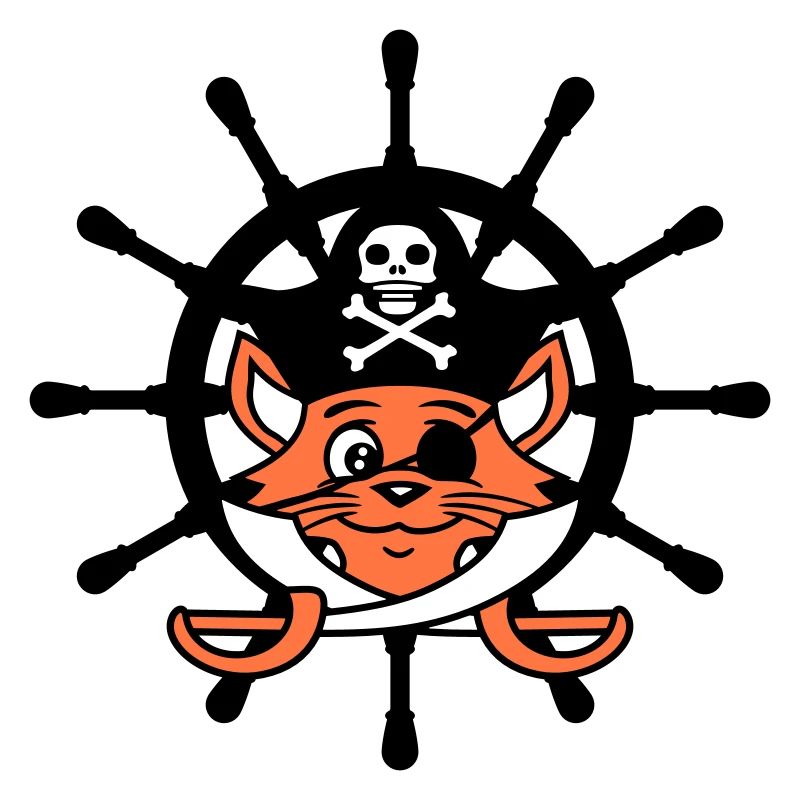 Pirate Cat Saber Steering Wheel Buccaneer Eye Patch