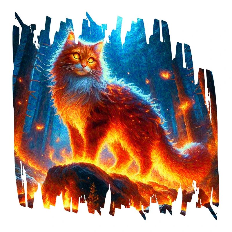 Enchanted Fire Feline