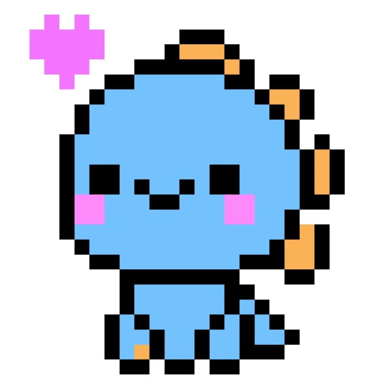 Süßer Hellblauer Dino