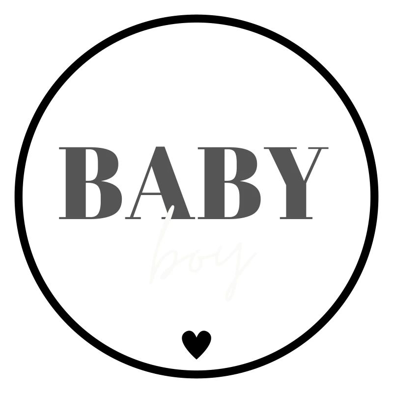 Baby Boy - Plain Black White