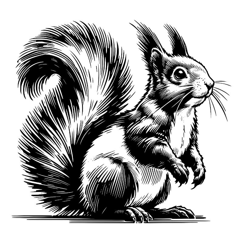 Eichhörnchen Bleistift Kinder Zeichnung