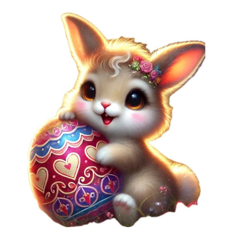 Lapin de Pâques avec œuf