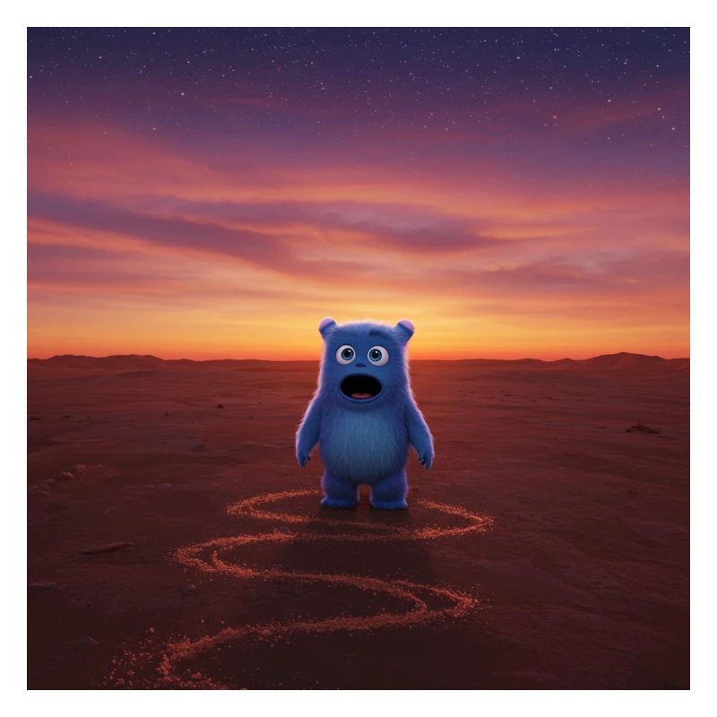 Monstres de l’espace au coucher du soleil