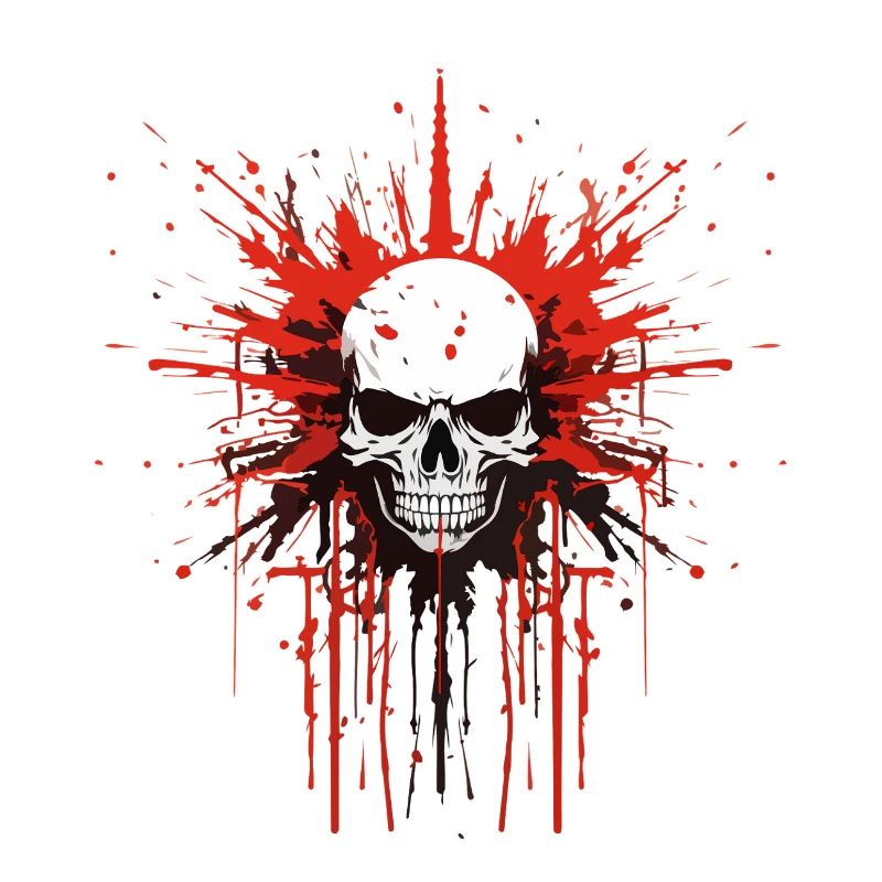 Splatter Schädel
