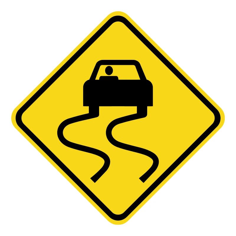 Slippery Road Sign