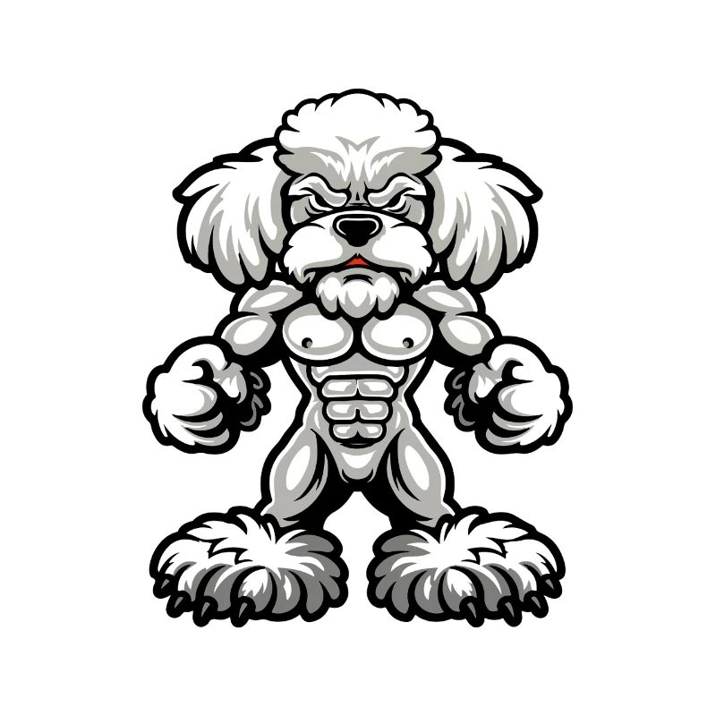 Caniche Chien Muscles Musculation