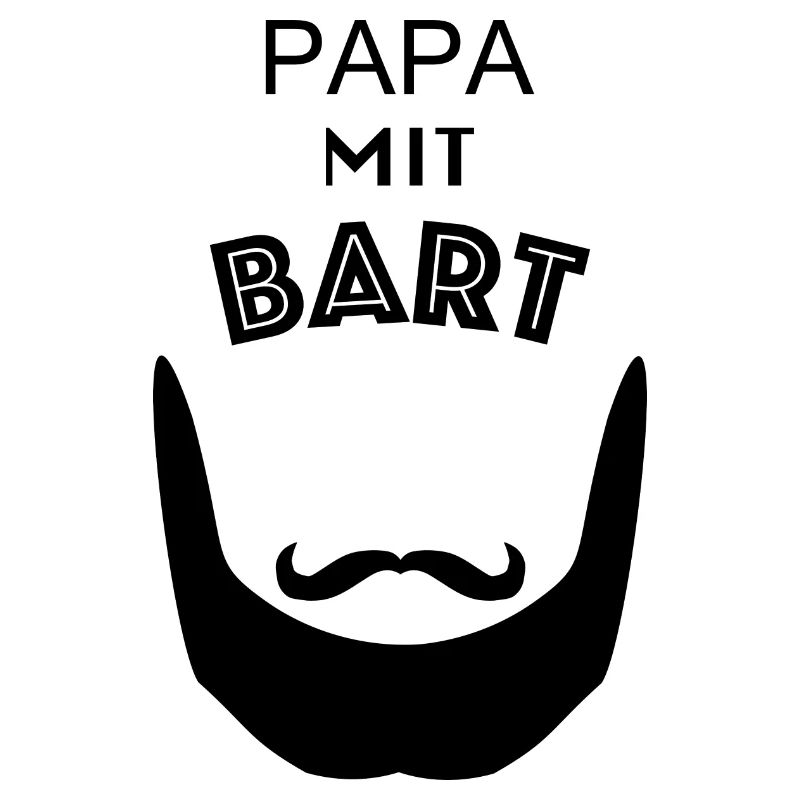 Papa mit Bart - Schwarz