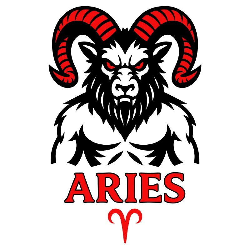 Aries Sternzeichen mit Hörnersymbol