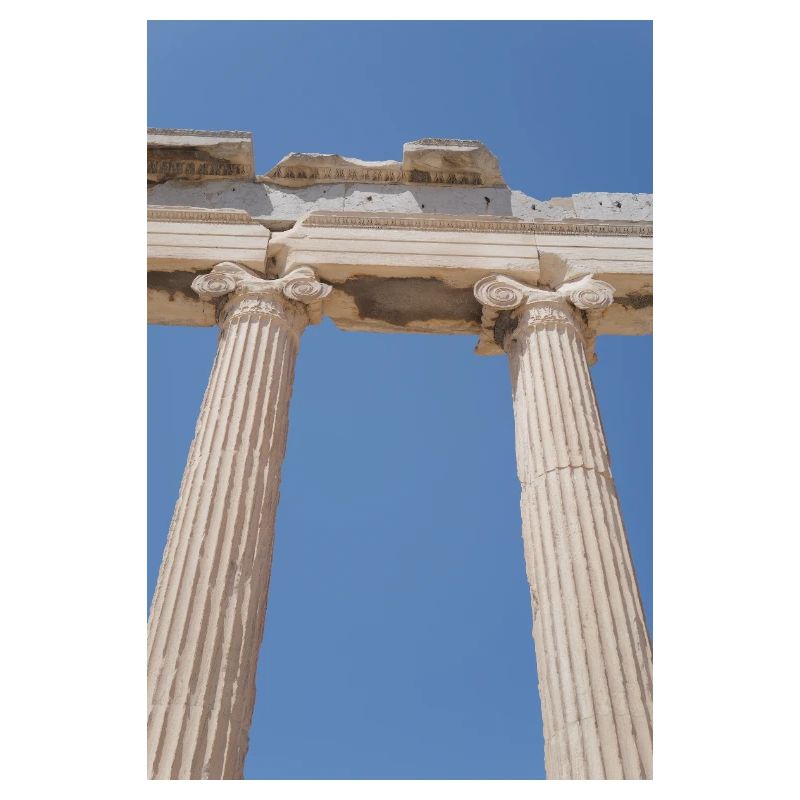 Ancient columns under blue sky, Acropolis