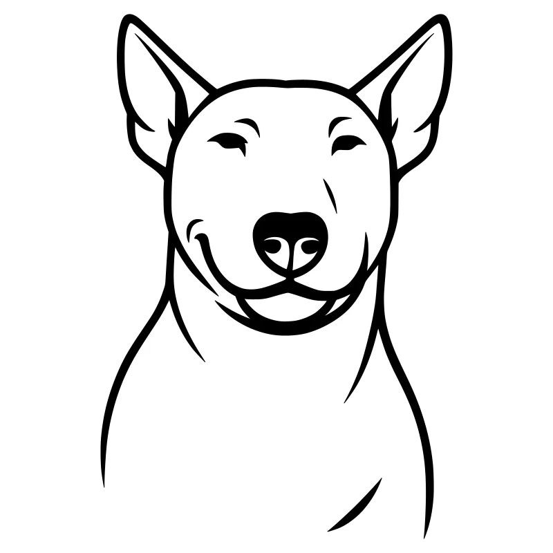Stilisierter Bullterrier Silhouette