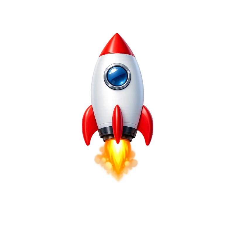 Fröhliche Rakete Retro-Design