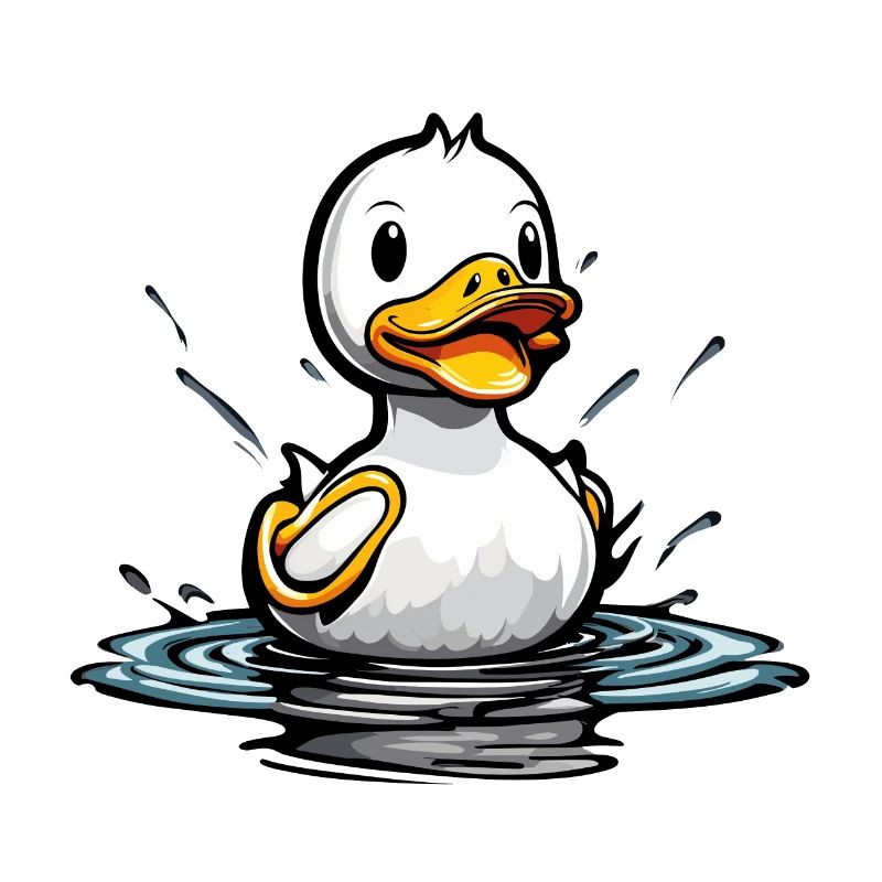 Canard en caoutchouc / canard en caoutchouc / eau / baignoire