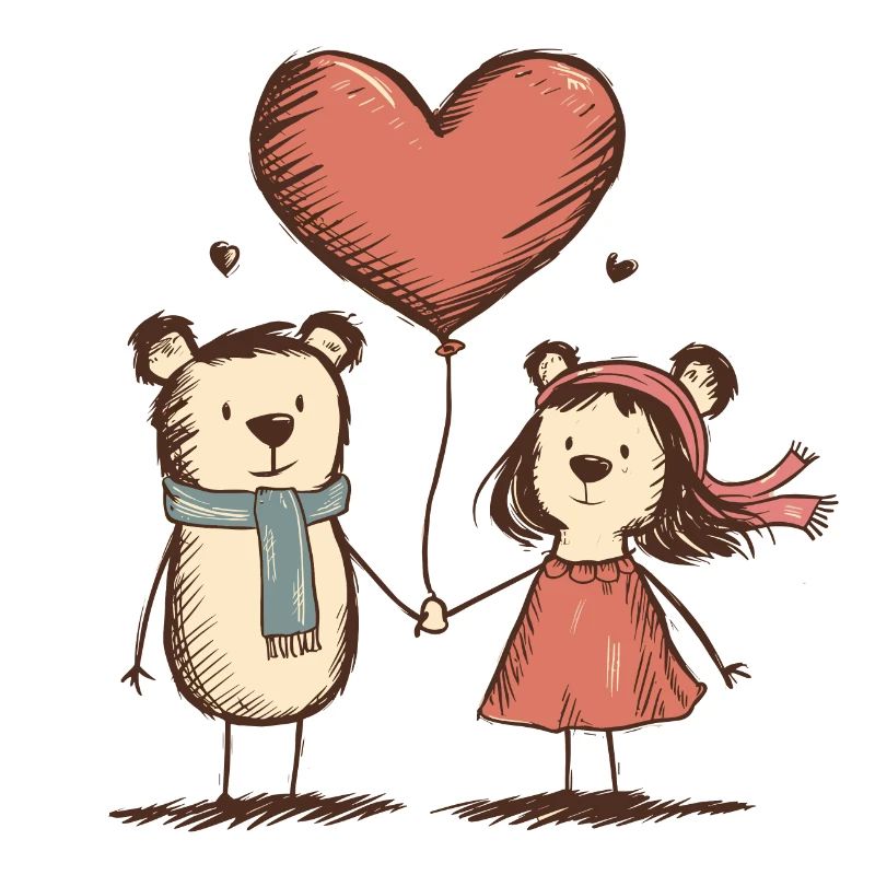 Bears, Lovers, Stick Figures, Couples, Animals