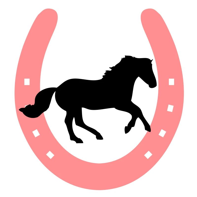 Fer à cheval avec cheval au galop