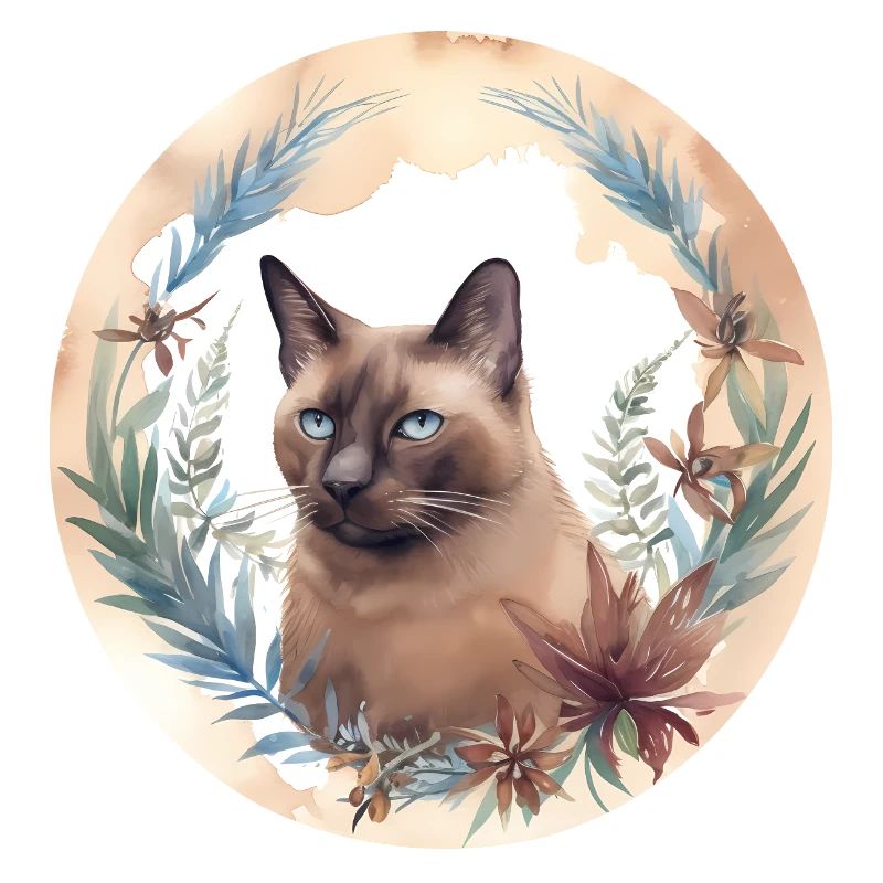 Burmesische Katze Boho Elemente, Katzen