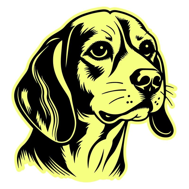 Tête de chien Beagle