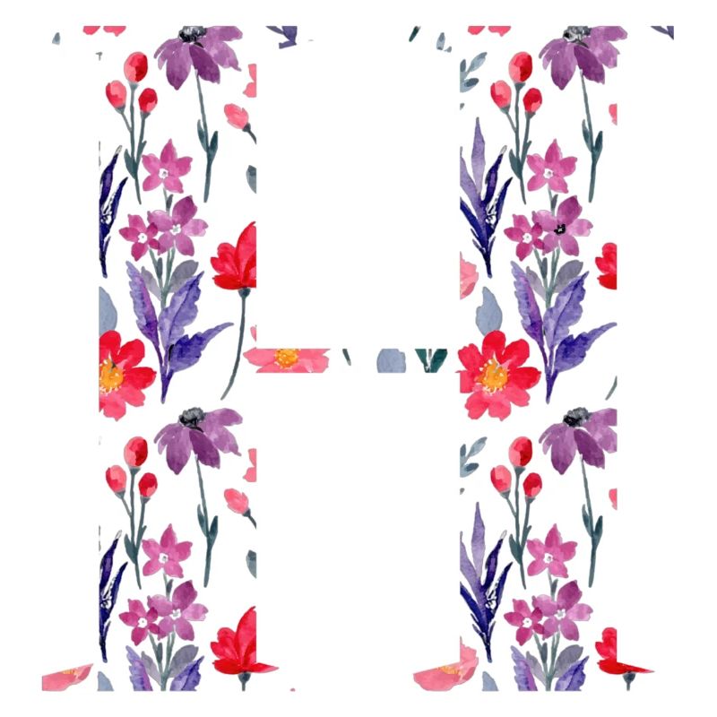 Personalisierter Blumenbuchstabe h - Geschenkidee