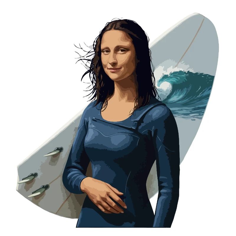 Mona Lisa surf babe