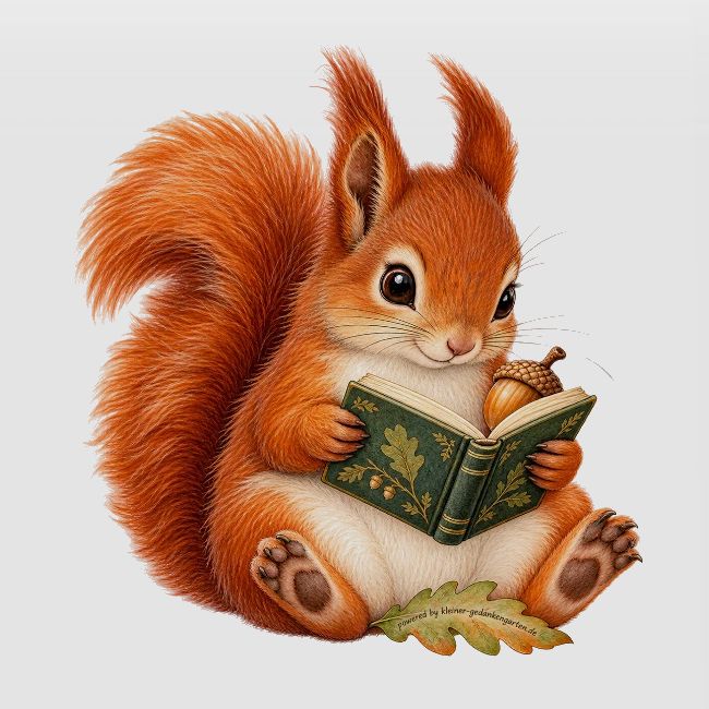 Eichhörnchen lies ein Buch – Ansicht 2