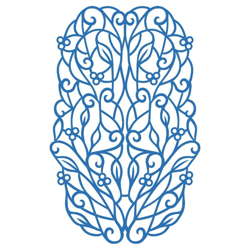 Blue stylish ornamental element