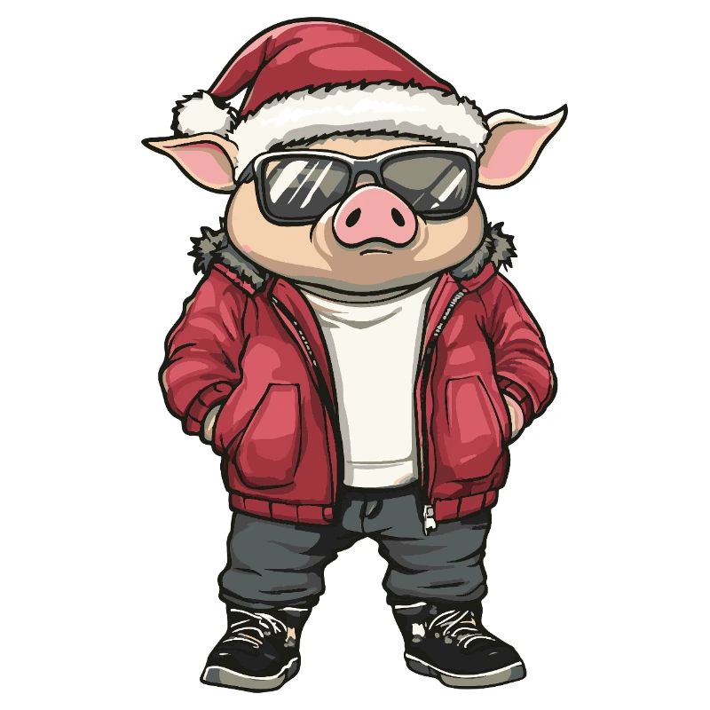 Cochon Noël Hiver