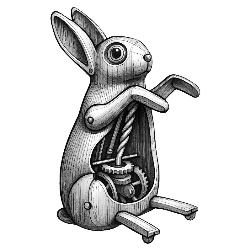 MECA RABBIT - black & white