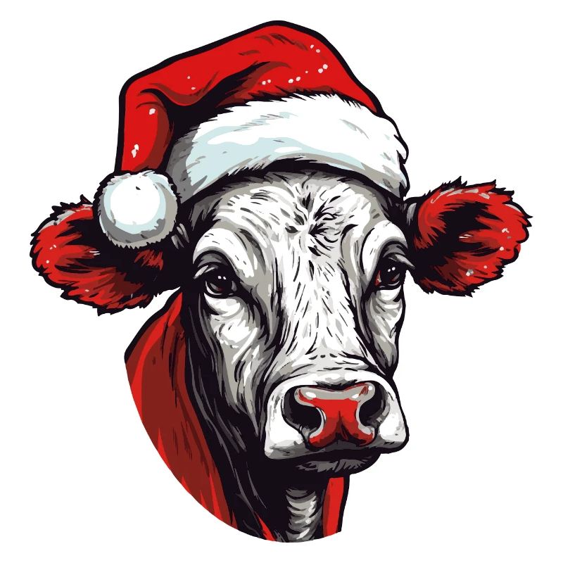 Noël de vache Boeuf ferme Noël