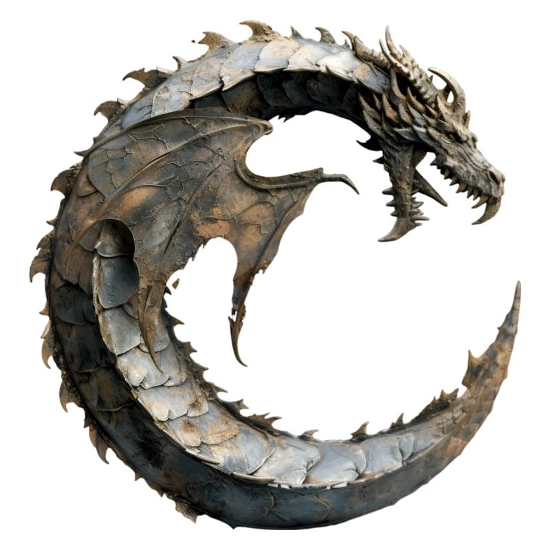 Lettre « C » en forme de dragon.