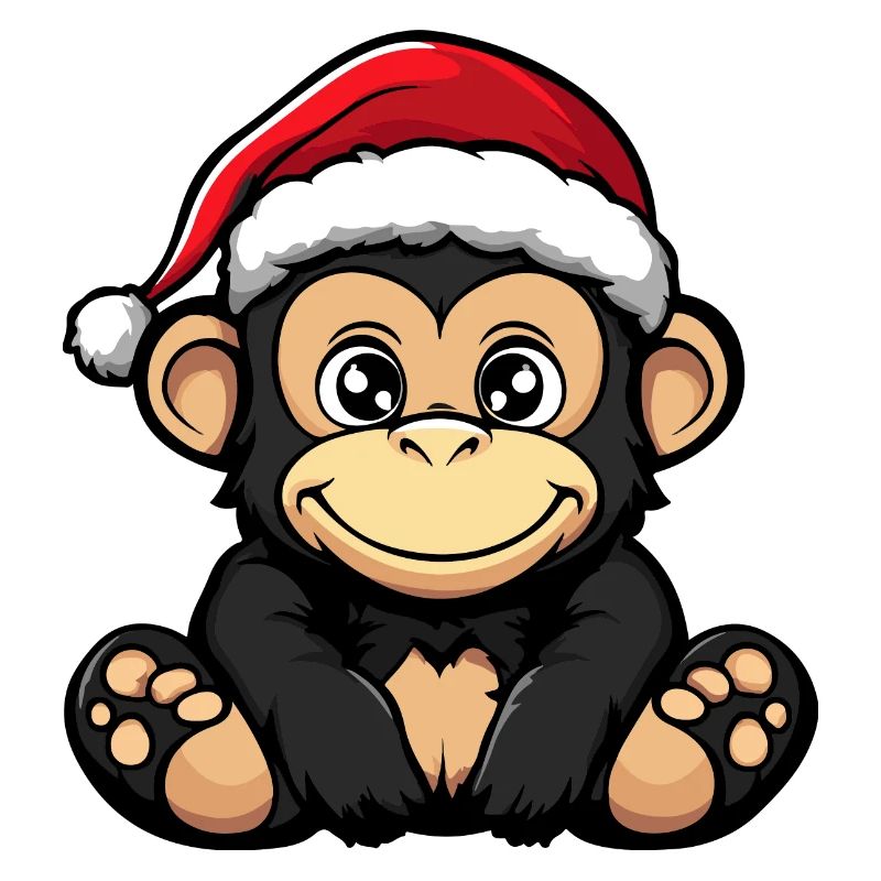Affe Weihnachten Niedlich