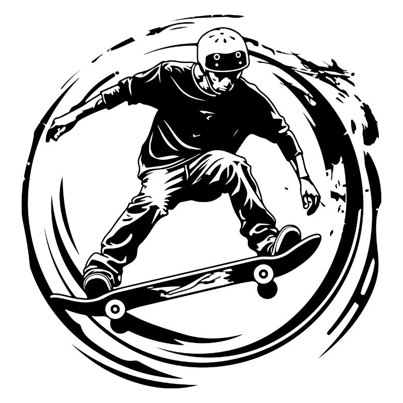 Skateboarding Mann Skateboard Silhouette