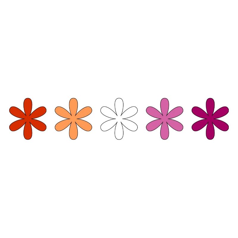 Subtle Lesbian Pride flowers