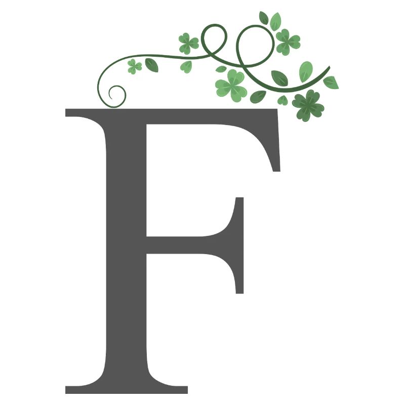 F avec trèfles