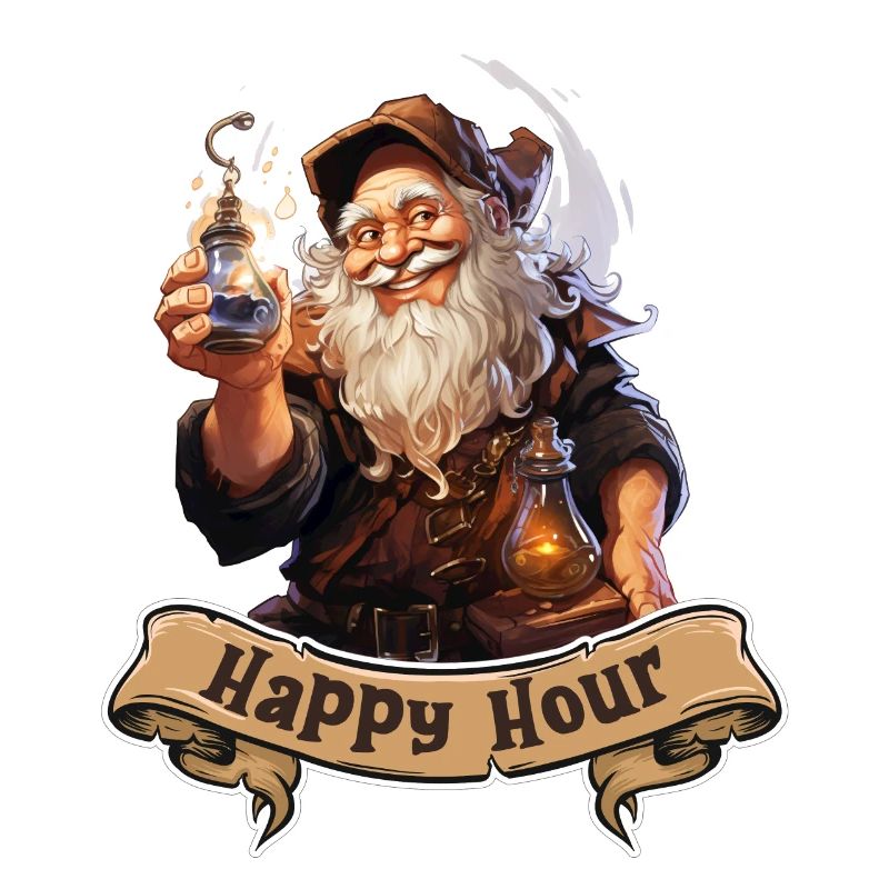 Happy Hour Dwarf with Magic Potion Role Playing Game