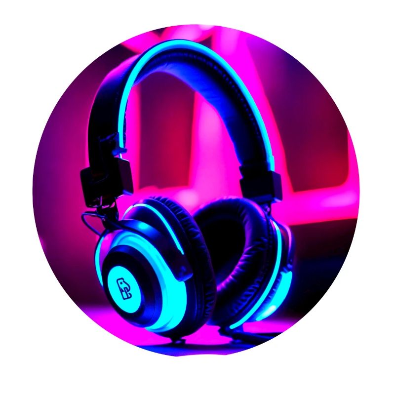 Neon-Kopfhörer