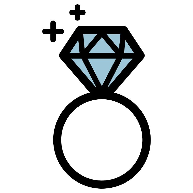 Engagement ring with diamond