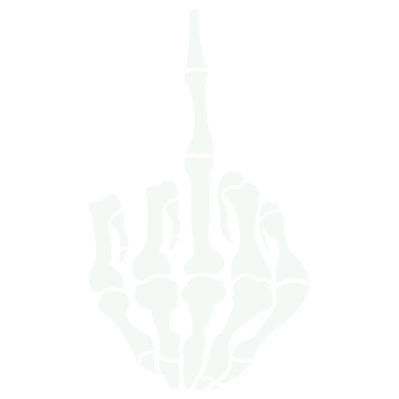 skull middle finger