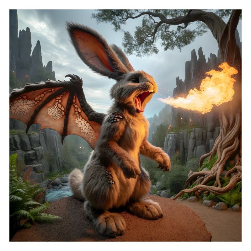 Fire Breathing Bunny Dragon #17
