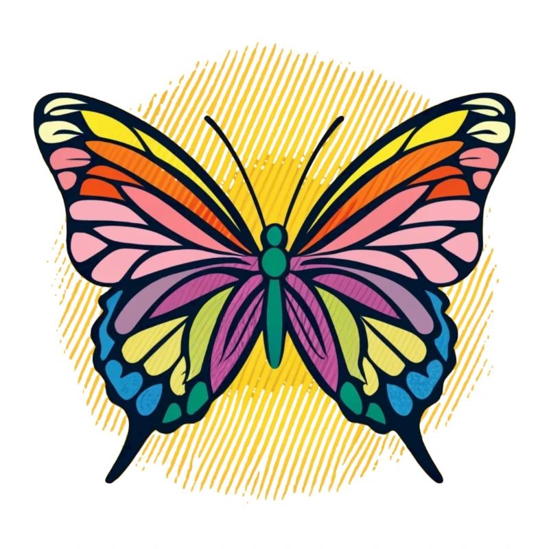 papillon multicolore