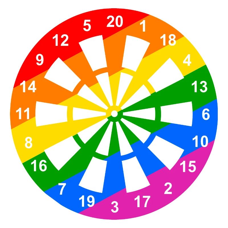 Rainbow Dartboard