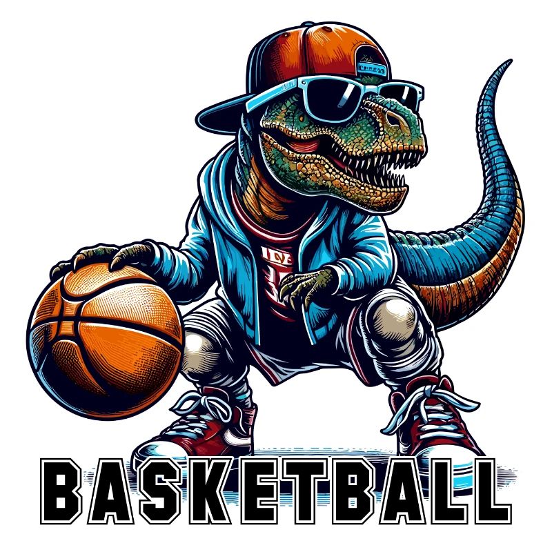 Basketball T-Rex Dinosaurier Geschenk
