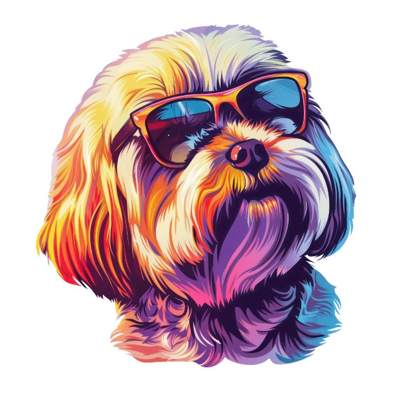 Lhasa Apso, dog, sunglasses, summer, gift