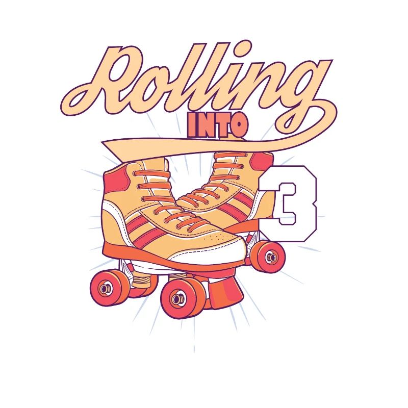 Rolling Into 3 Roller Skating Birthday Party