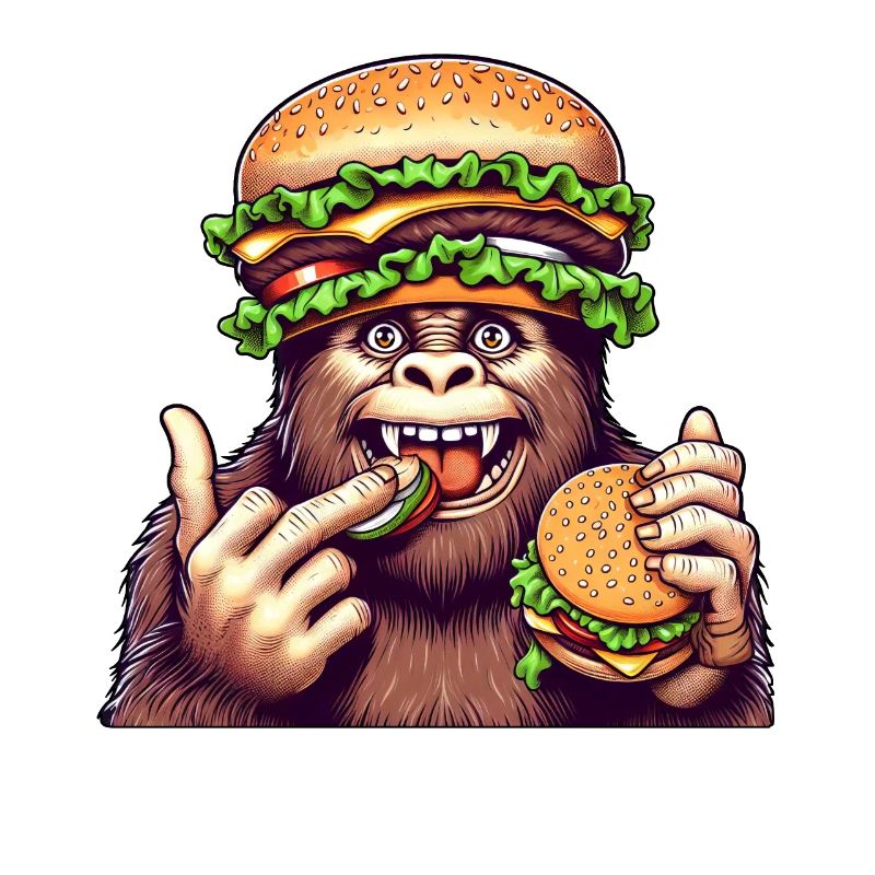Bigfoot Sasquatch Burger de restauration rapide
