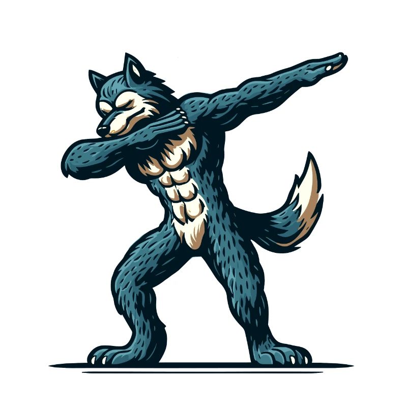 Dabbender Werwolf Lustiges Dabbing Design