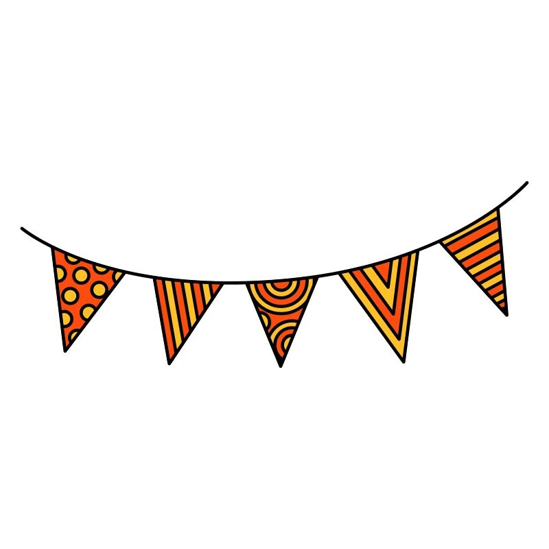 Pennant chain three-colour