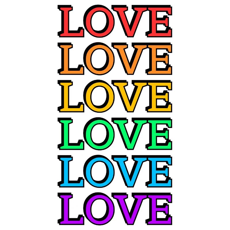 Liebe 6 Regenbogenfarben Gay Pride