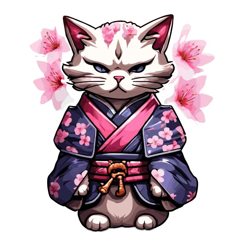 Samurai Katze & Kirschblüten #5
